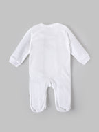 Popees Baby Boys Cotton Sleepsuit with Elephant Embroidery|Full Sleeve Footed Sleepsuit, Soft Newborn Sleepsuit |Newborn–9 Months