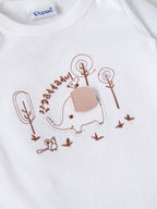 Popees Baby Boys Cotton Sleepsuit with Elephant Embroidery|Full Sleeve Footed Sleepsuit, Soft Newborn Sleepsuit |Newborn–9 Months