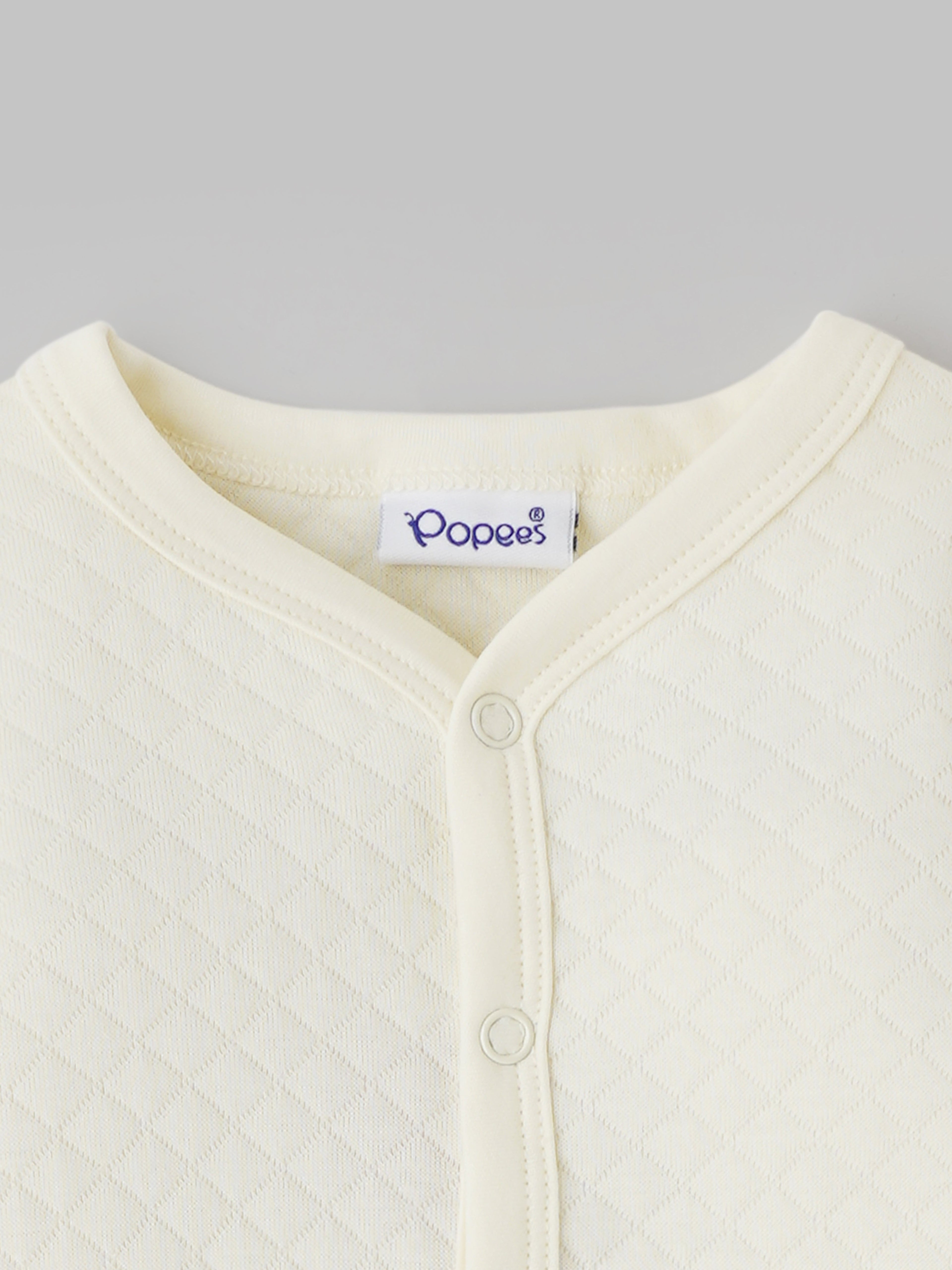 Popees Full-Sleeve Front Open Sleepsuit (0–6 Months) for New Boys