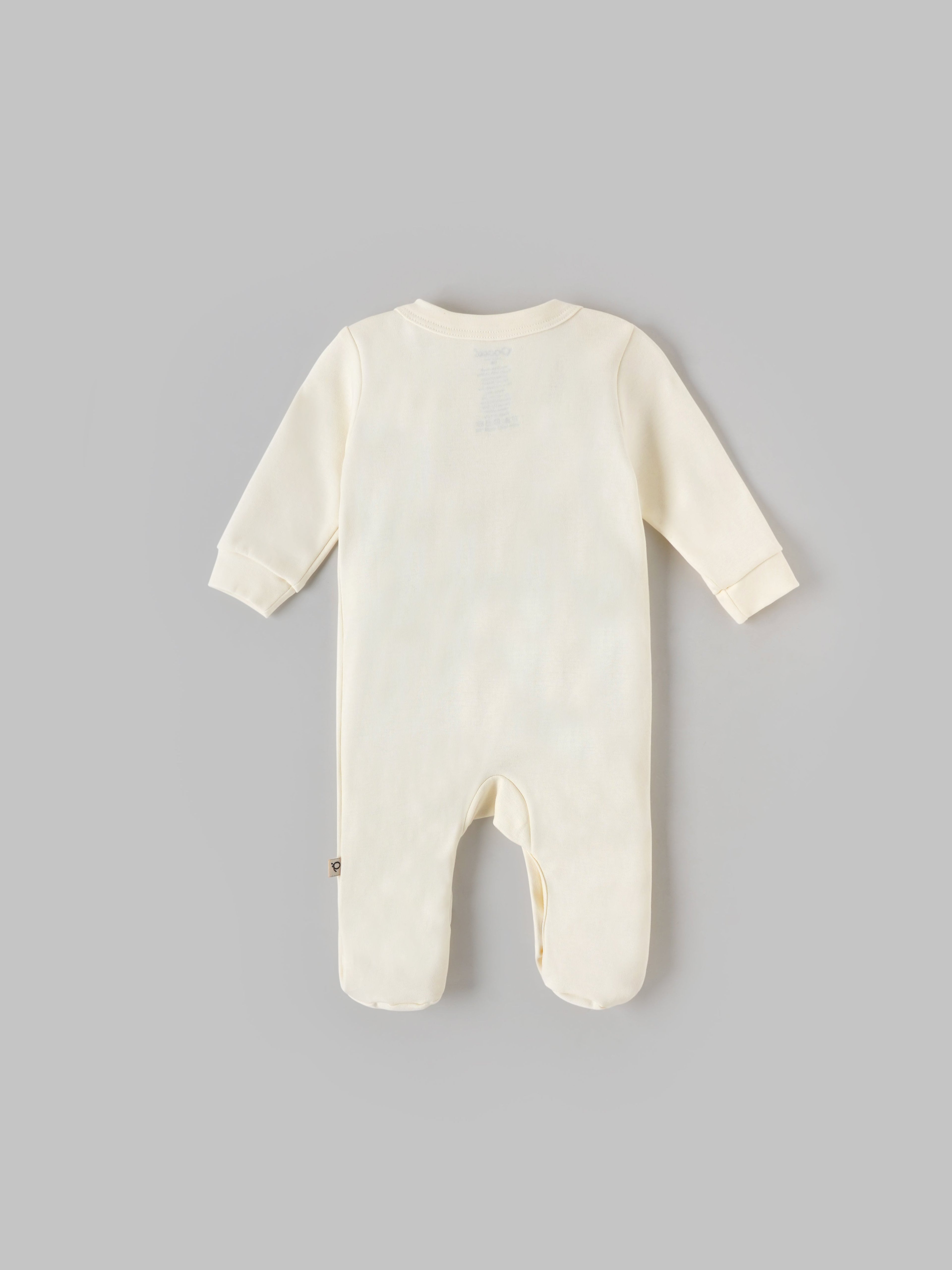 Popees Full-Sleeve Front Open Chest Printed Sleepsuit (0–6 Months) for New Boys