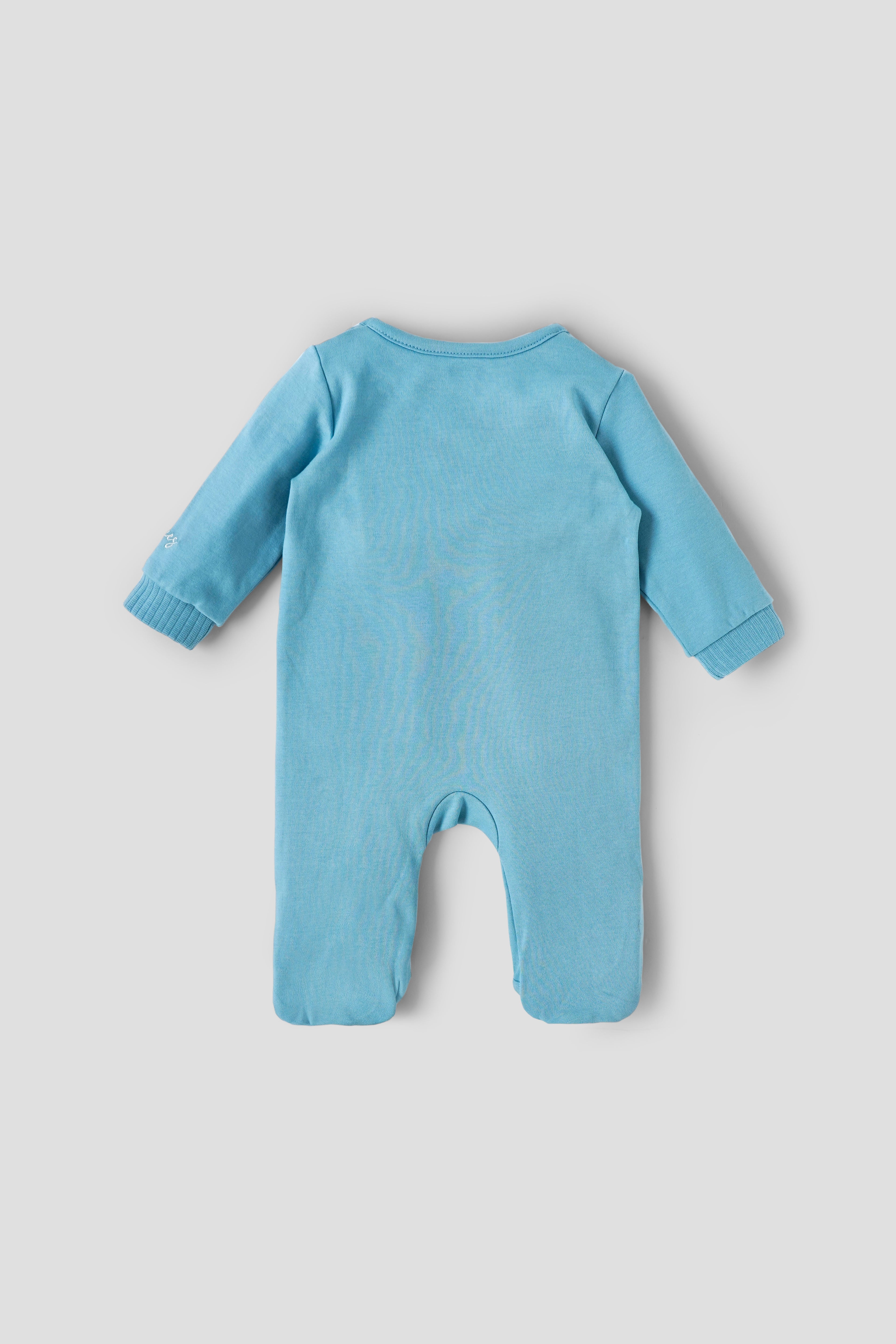 Popees Baby Boys Cotton Full Sleeve Footed Bodysuit Romper| Tiny Baby, NewBorn- 6 Months