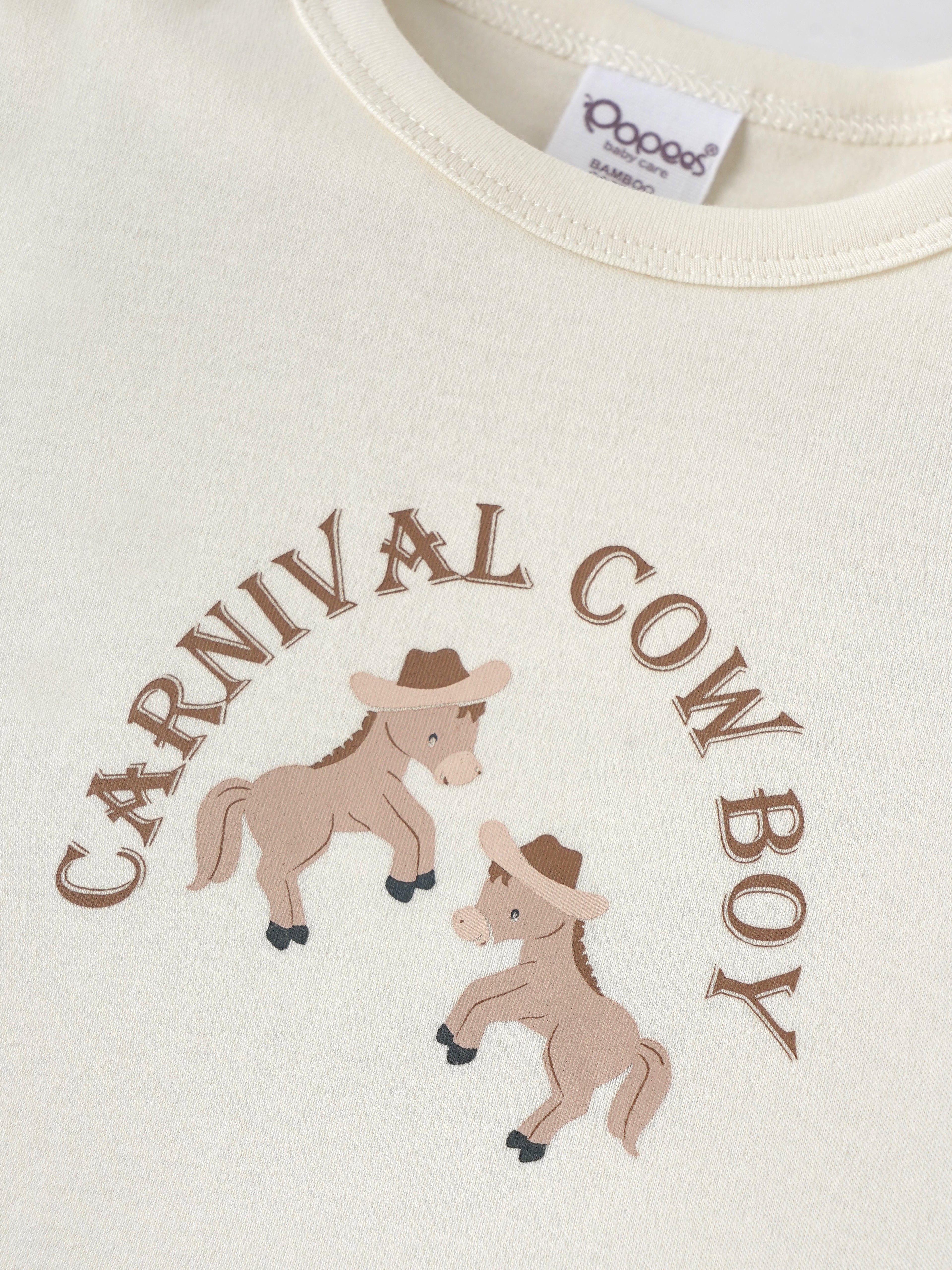 Popees Boys Half-Sleeve Shoulder Open Co-ord Set (0-9 Months) Made of Organic Bamboo Cotton Fabric