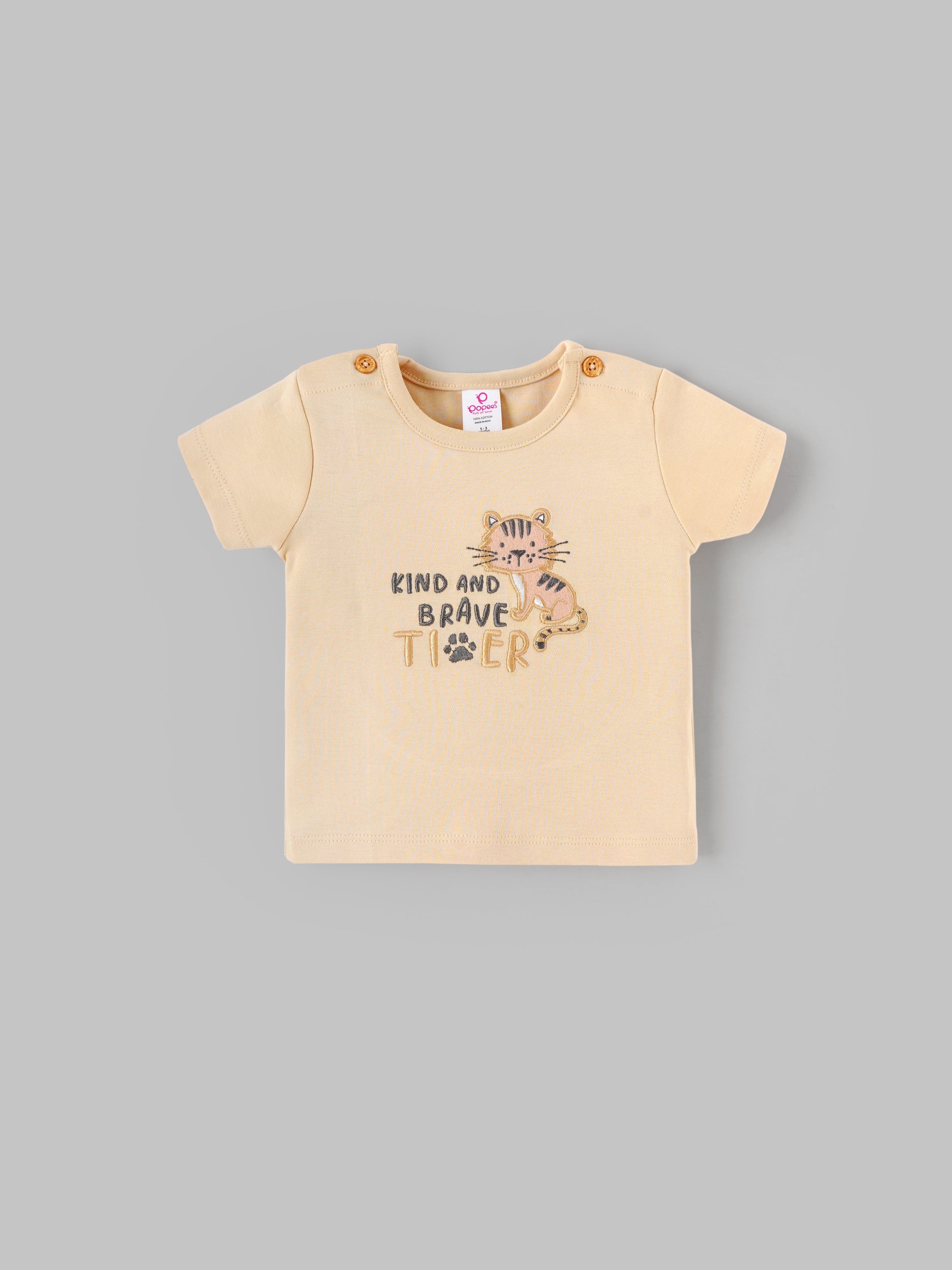 Popees Soft & Stylish Cotton Everyday Wear Printed T-Shirt(0-9 Months)for Baby Boys