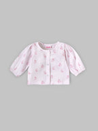 Popees Baby Girls Half Sleeves Cotton Top| White| Newborn To 9 Months