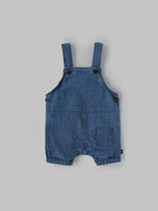 Popees Unisex Baby Denim Dungaree Set| NB–9 Months