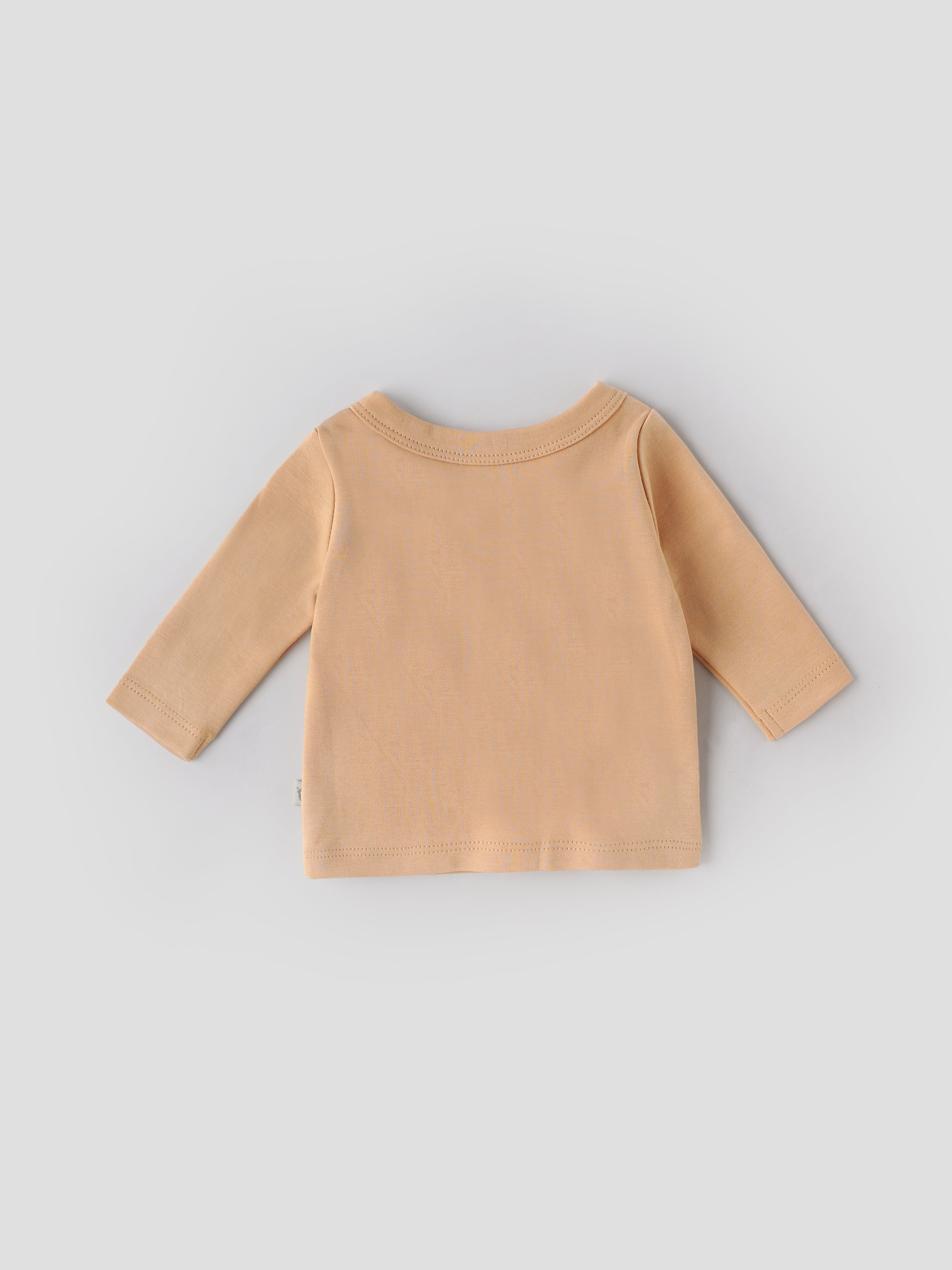 Popees Baby Unisex V-Neck Cotton Wrap Top| Peach| Tiny Baby To 6 Months