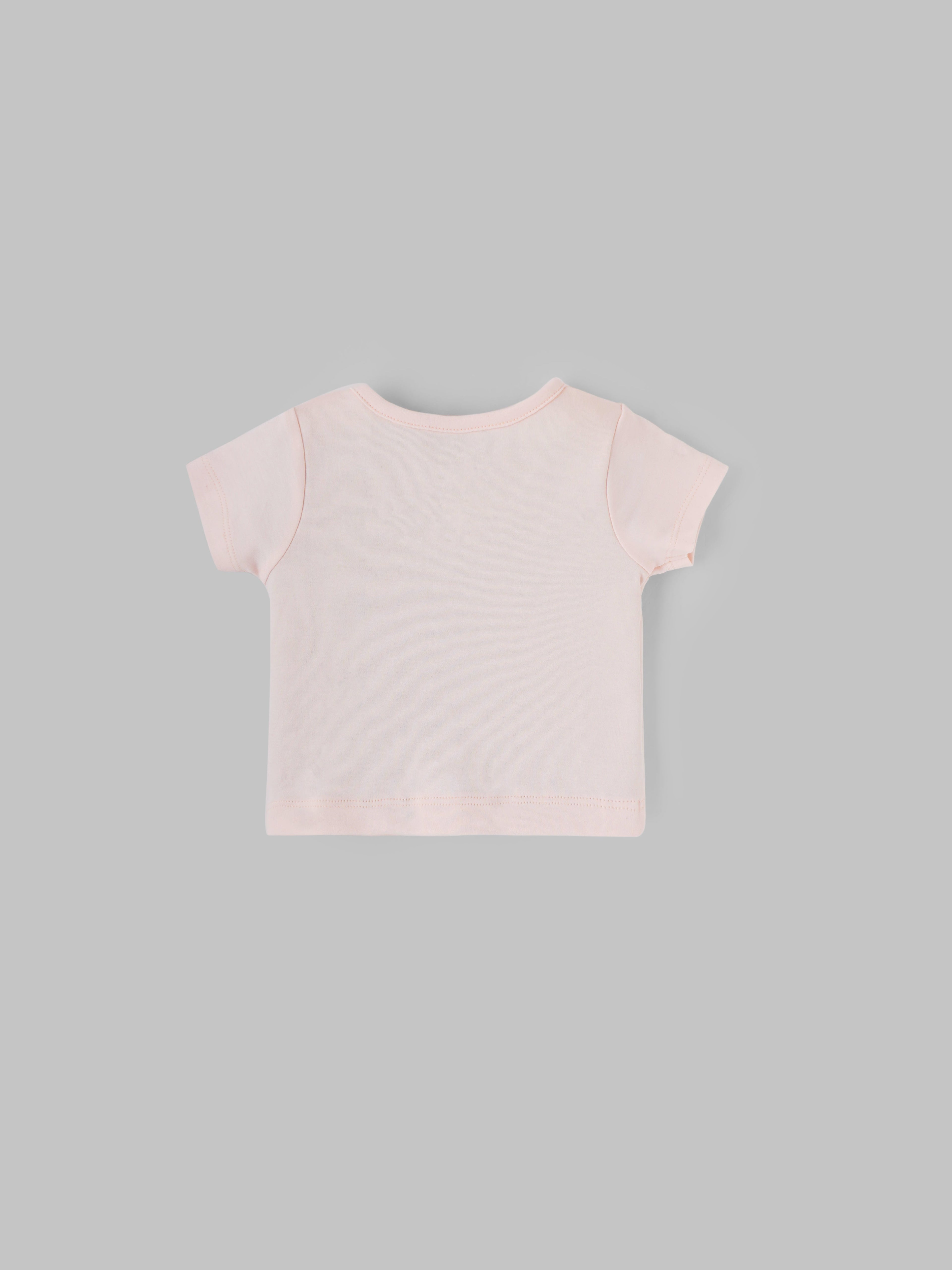 Popees Printed Front Open Half Sleeve Jhabla (0–6 Months) for Babies