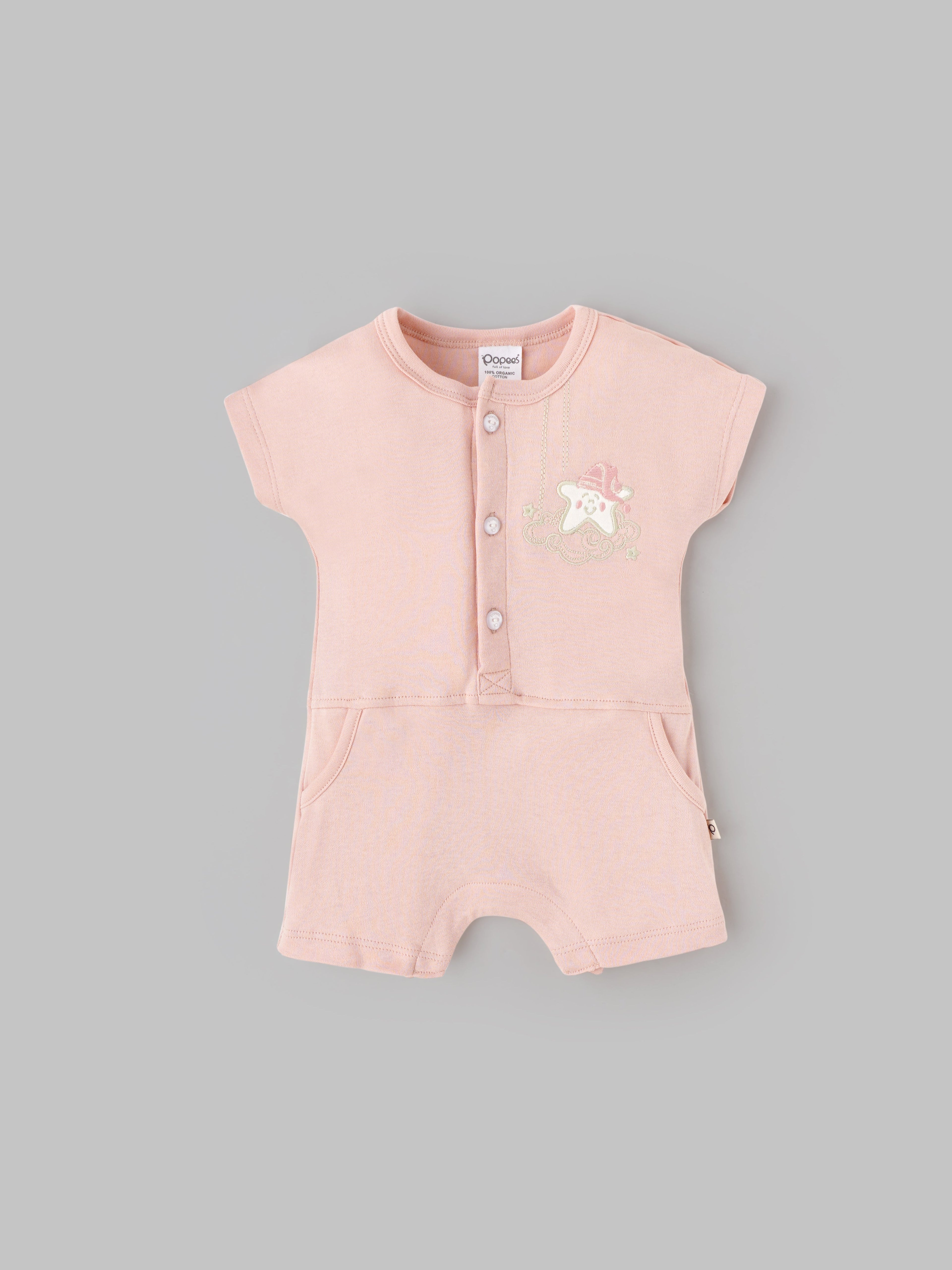 Popees Comfy & Cute Baby Wear Half Sleeve Printed Romper (0–6 Months)for Babies