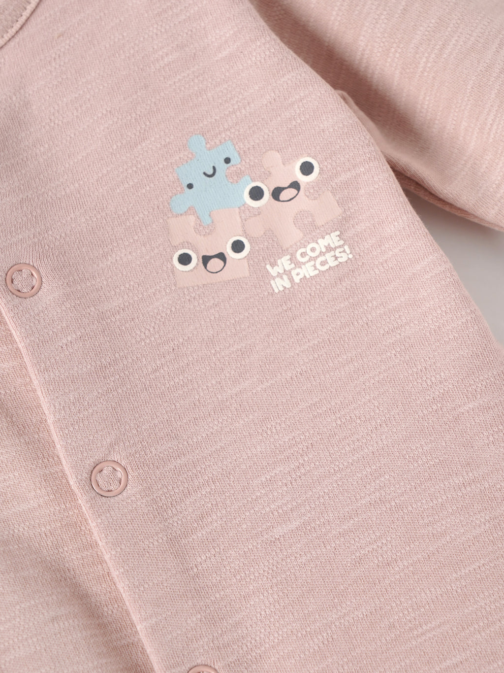 Popees Baby Unisex Cotton Footed Sleepsuit |Soft Full Sleeve with Snap Buttons (Tiny Baby, Newborn to 6 Months)