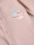 Popees Baby Unisex Cotton Footed Sleepsuit |Soft Full Sleeve with Snap Buttons (Tiny Baby, Newborn to 6 Months)