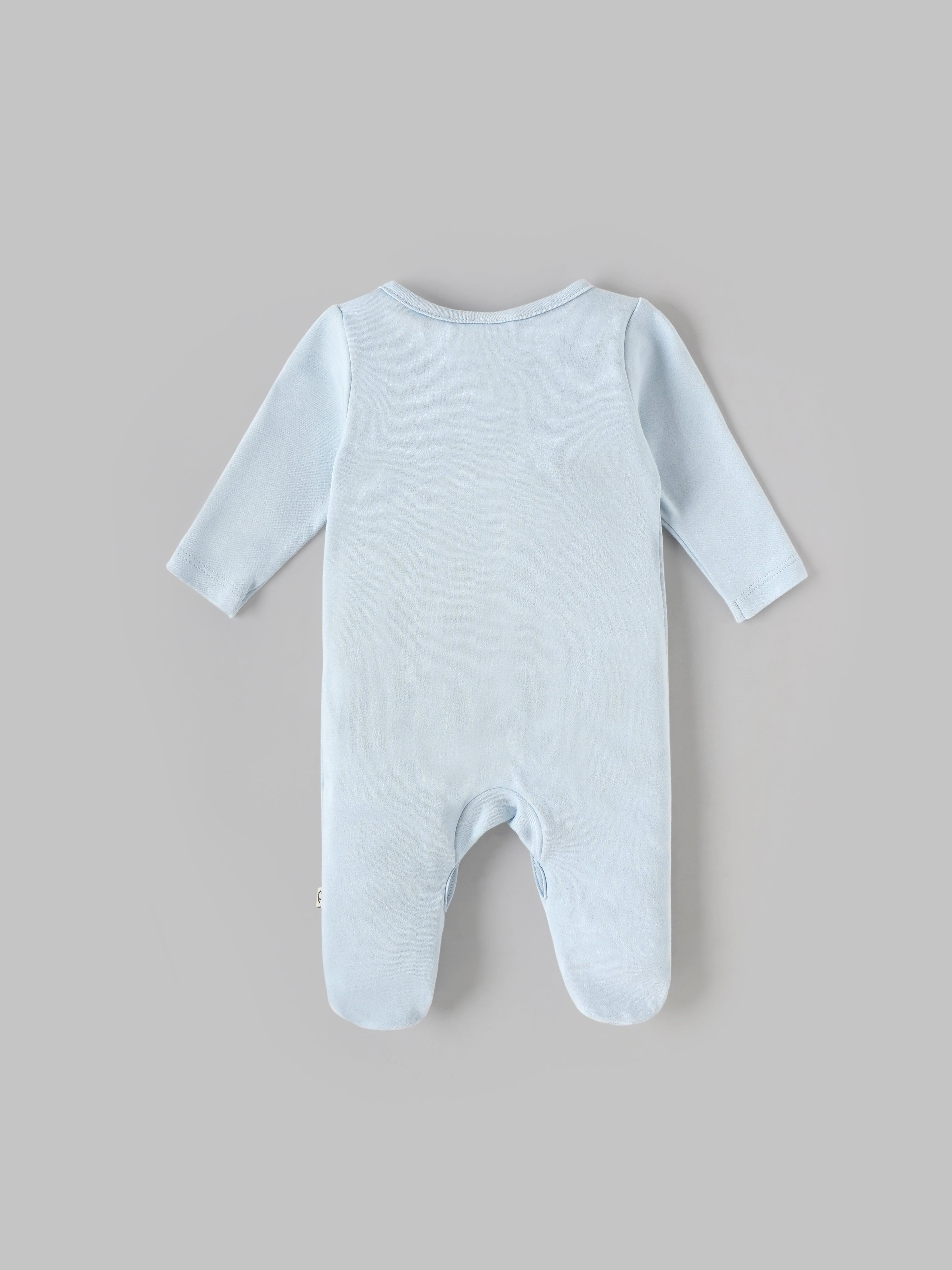 Popees Unisex Full-Sleeve Front Open Sleepsuit (0-6 Months) Made of Organic Bamboo Cotton Fabric