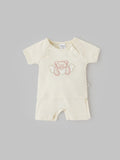 Popees Unisex Cotton Baby Coordinated Set with Adorable Teddy Bear Embroidery (0-9 Months)for Babies