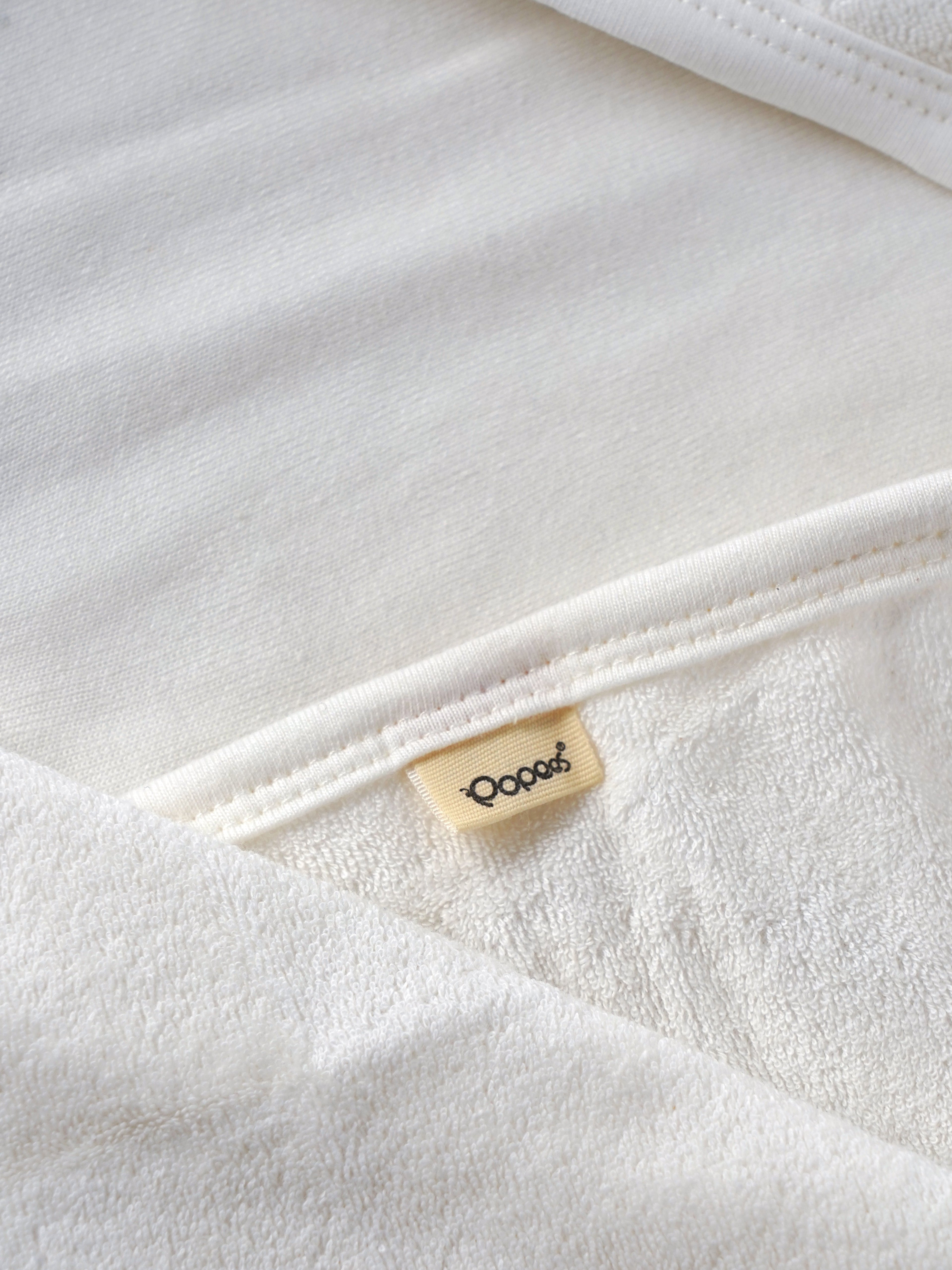 Popeesopees Soft Cotton Hooded Baby Towel with Embroidery for Newborns