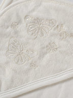 Popeesopees Soft Cotton Hooded Baby Towel with Embroidery for Newborns