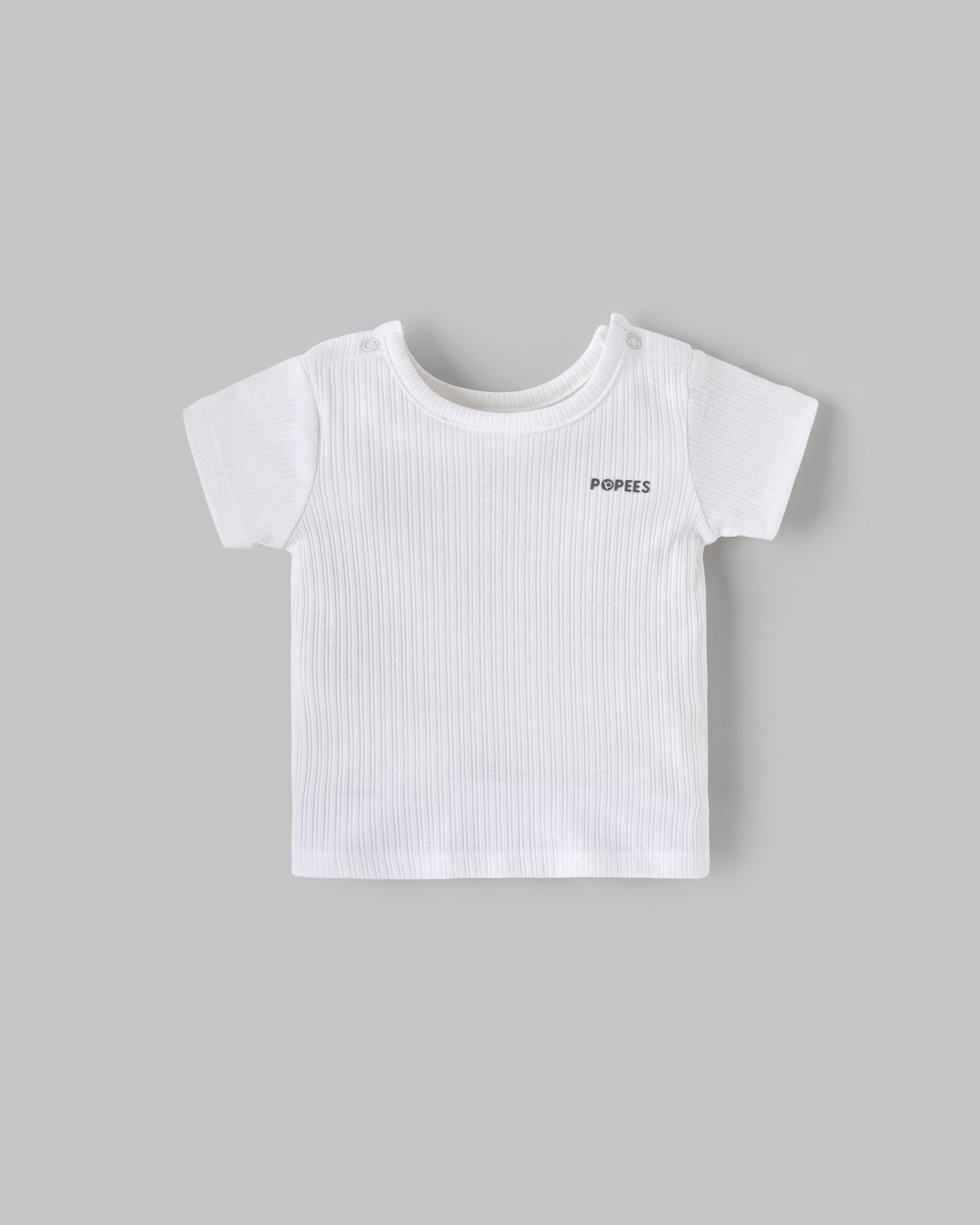 Popees Skin-friendly & Comfy T-Shirt (0-9 Months) for Newborn Babies