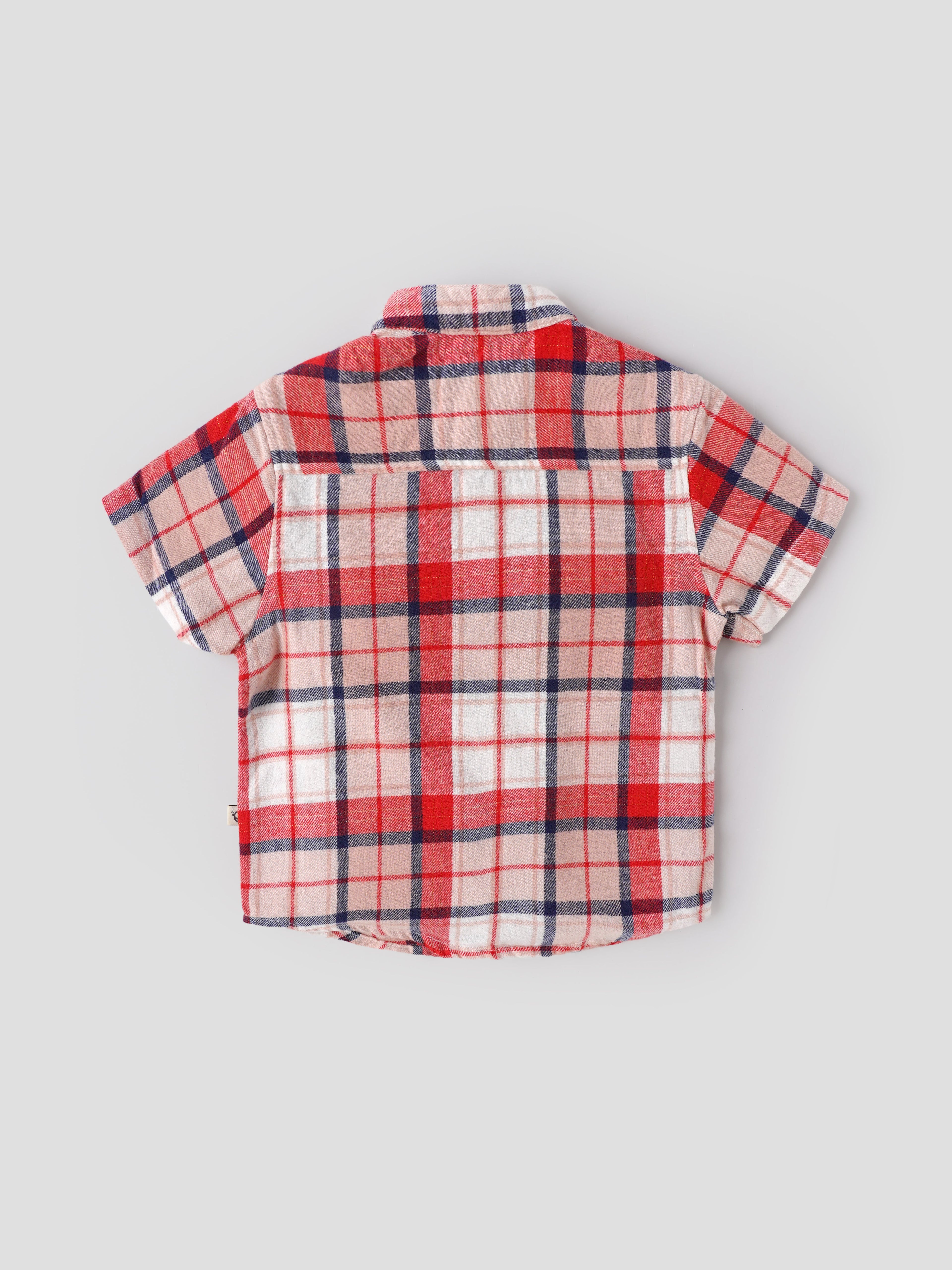 Popees Baby Boys Checked Cotton Shirt |Collared Button-Down| 9M to 4Y