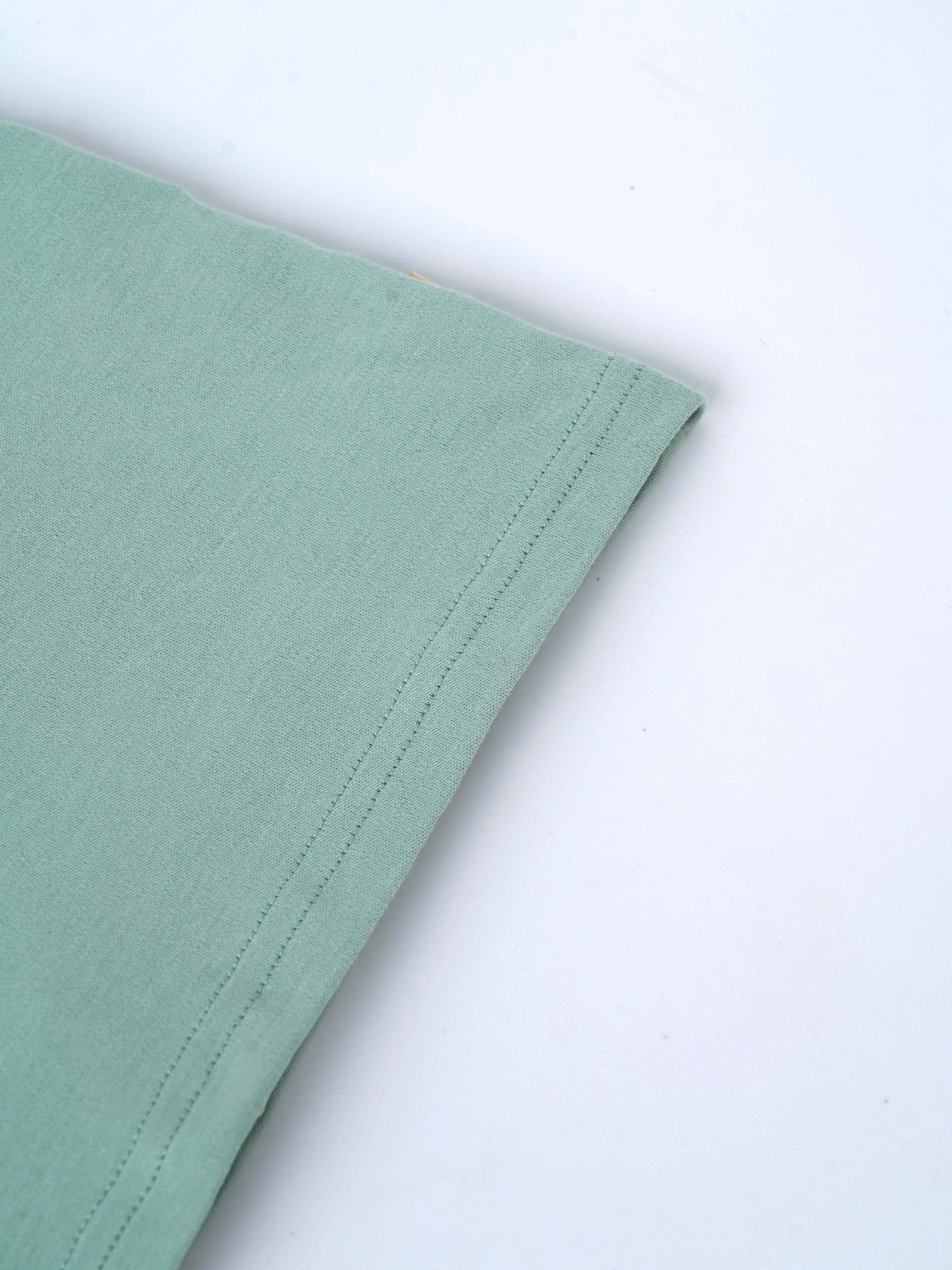 Popees Baby Boys Short Sleeve Cotton T Shirt| Mint Green| 9 Months to 4 Years