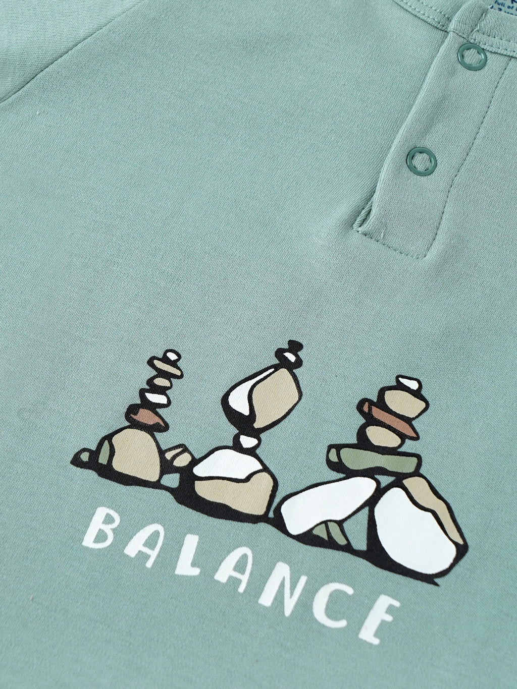 Popees Baby Boys Short Sleeve Cotton T Shirt| Mint Green| 9 Months to 4 Years