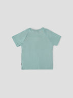 Popees Baby Boys Short Sleeve Cotton T Shirt| Mint Green| 9 Months to 4 Years