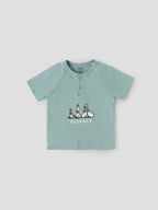 Popees Baby Boys Short Sleeve Cotton T Shirt| Mint Green| 9 Months to 4 Years