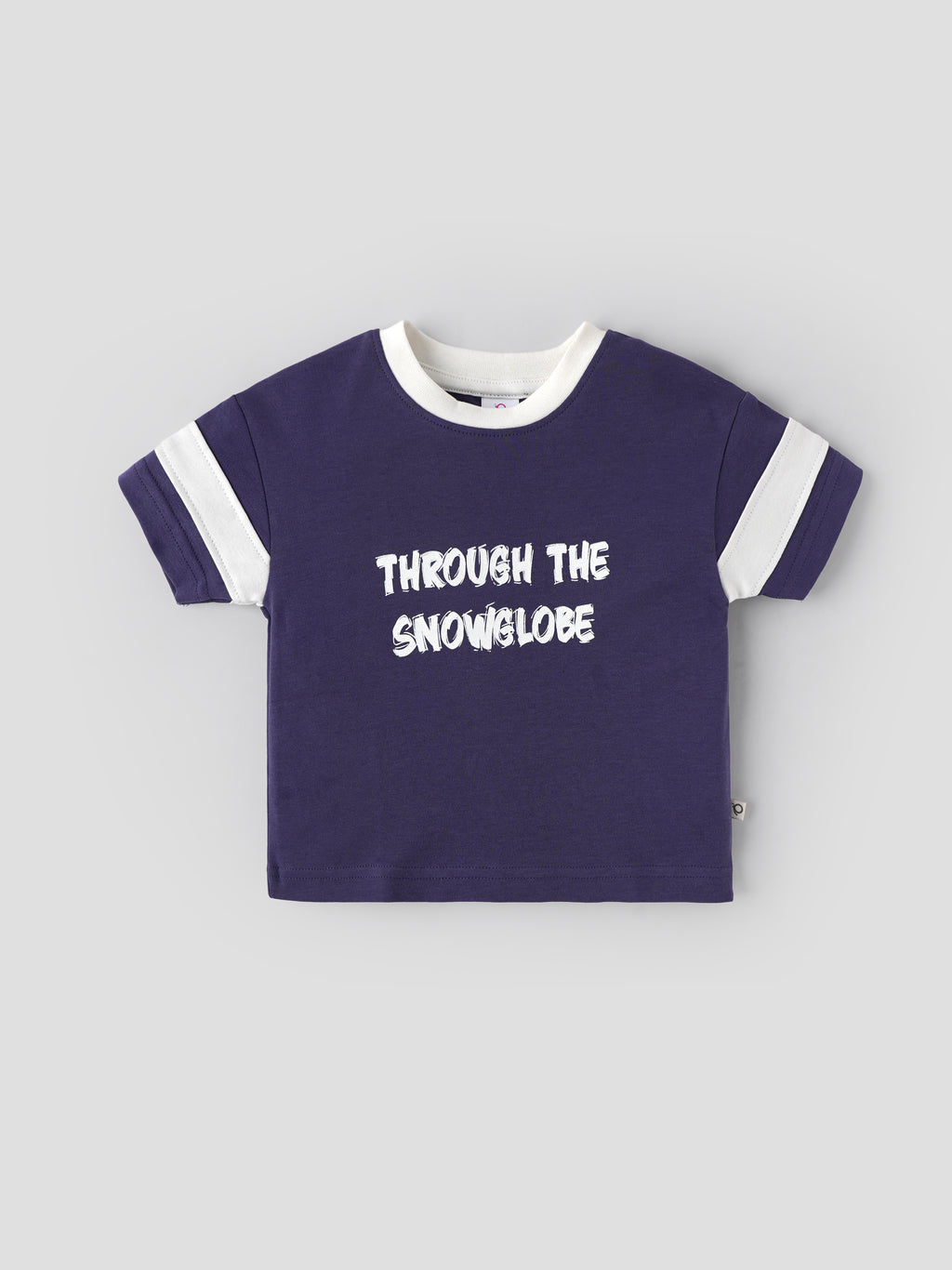 Popees Baby Boys Printed T-Shirt| Purple with Contrast Sleeve| 9 Months To 4 Years