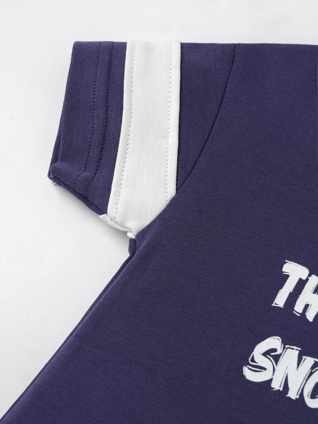 Popees Baby Boys Printed T-Shirt| Purple with Contrast Sleeve| 9 Months To 4 Years
