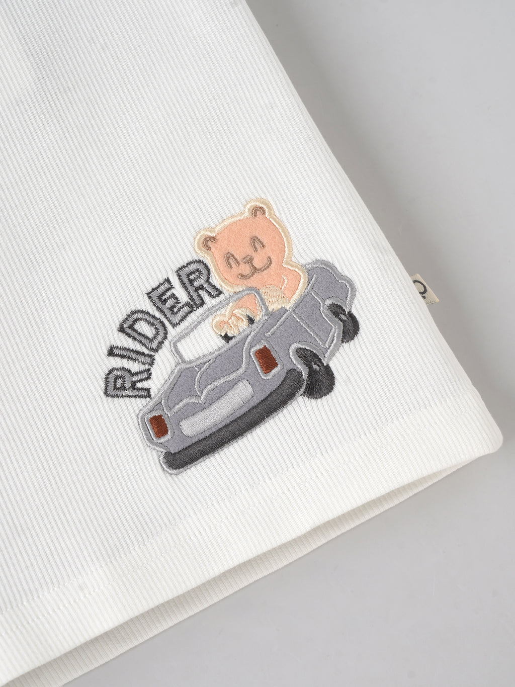 Popees Baby Boys Ribbed Henley T-Shirt with Embroidery| White| 9 Months To 4 Years