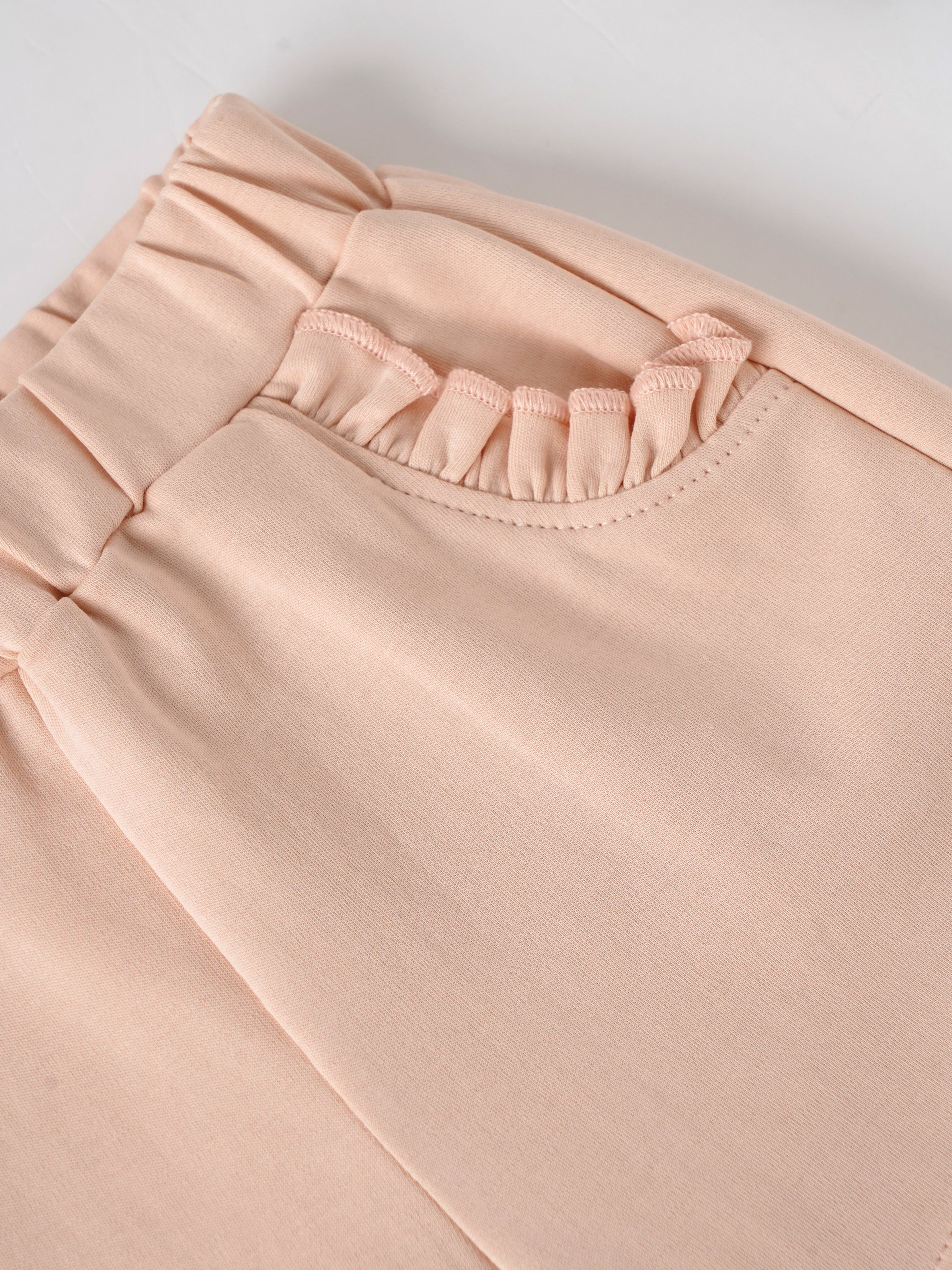 Popees Baby Girls Solid Cotton Shorts with Ruffle Pockets |9 Months to 4 Years