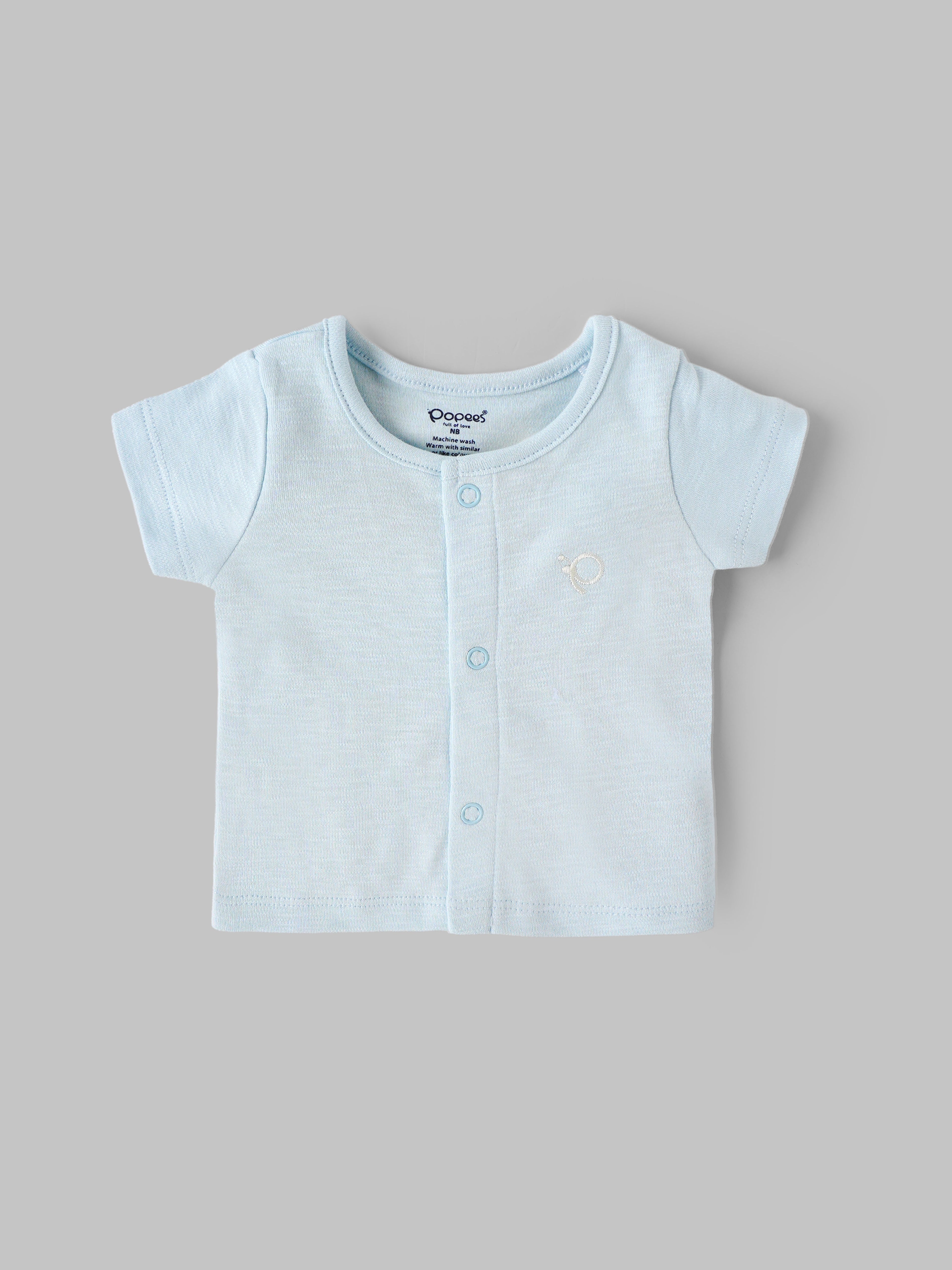 Popees Baby Boys Cotton T-Shirt Pack of 2| Tiny Baby, Newborn to 6 Months