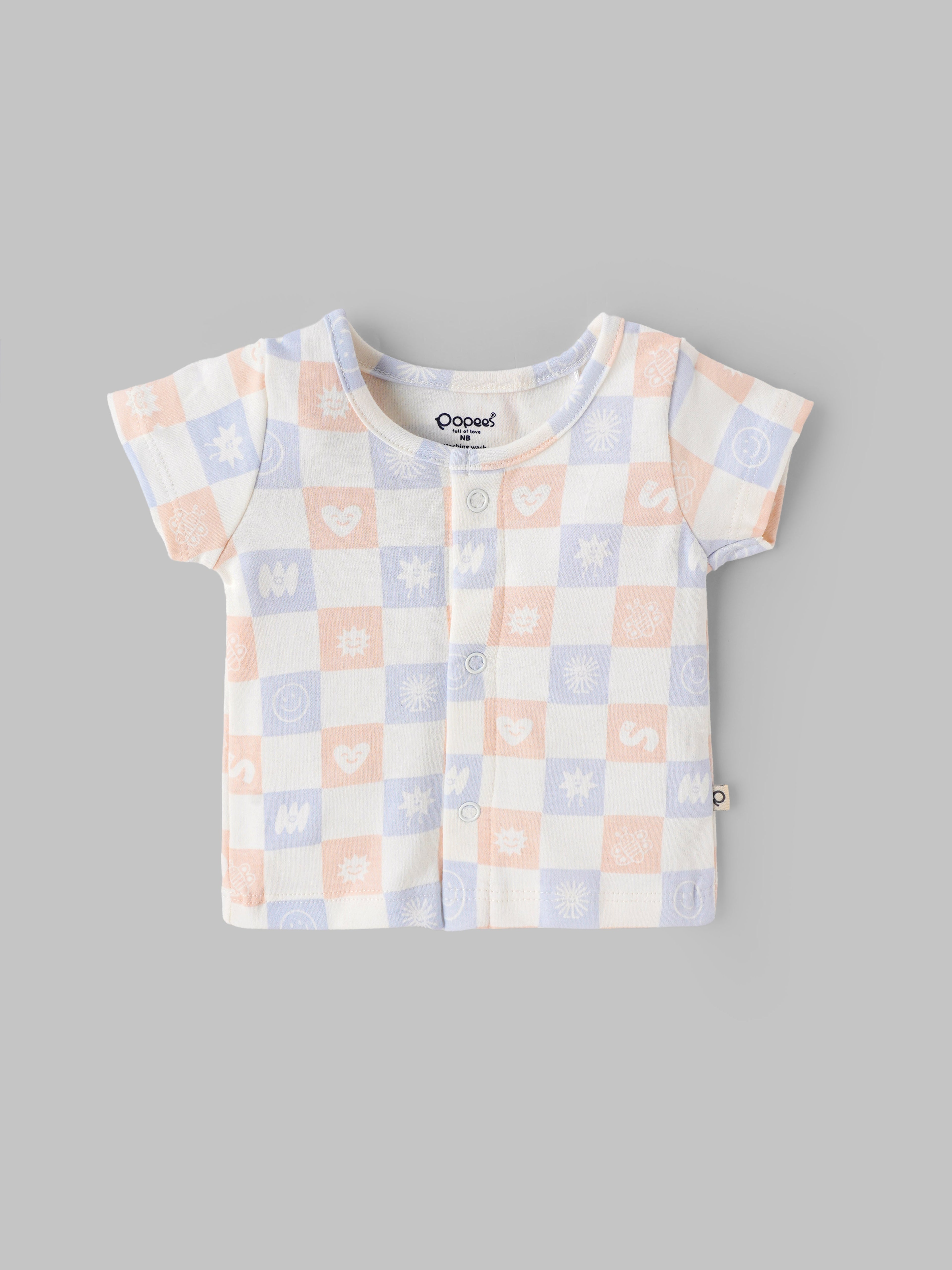 Popees Baby Boys Cotton T-Shirt Pack of 2| Tiny Baby, Newborn to 6 Months