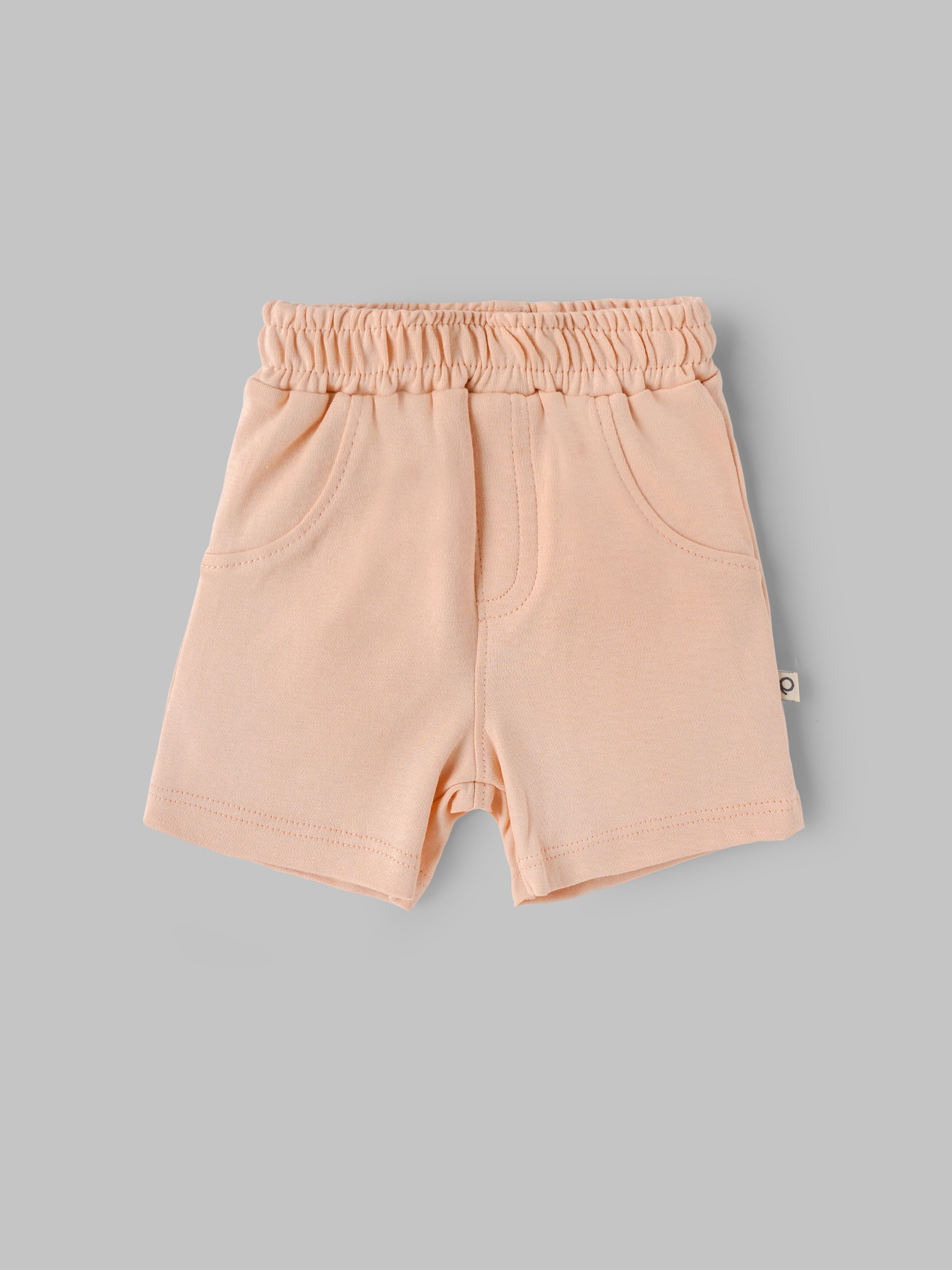 Popees Baby Cotton Shorts Combo Set, Soft Breathable Elastic Waist Infant Shorts Pack of 2 (Newborn–9 Months)