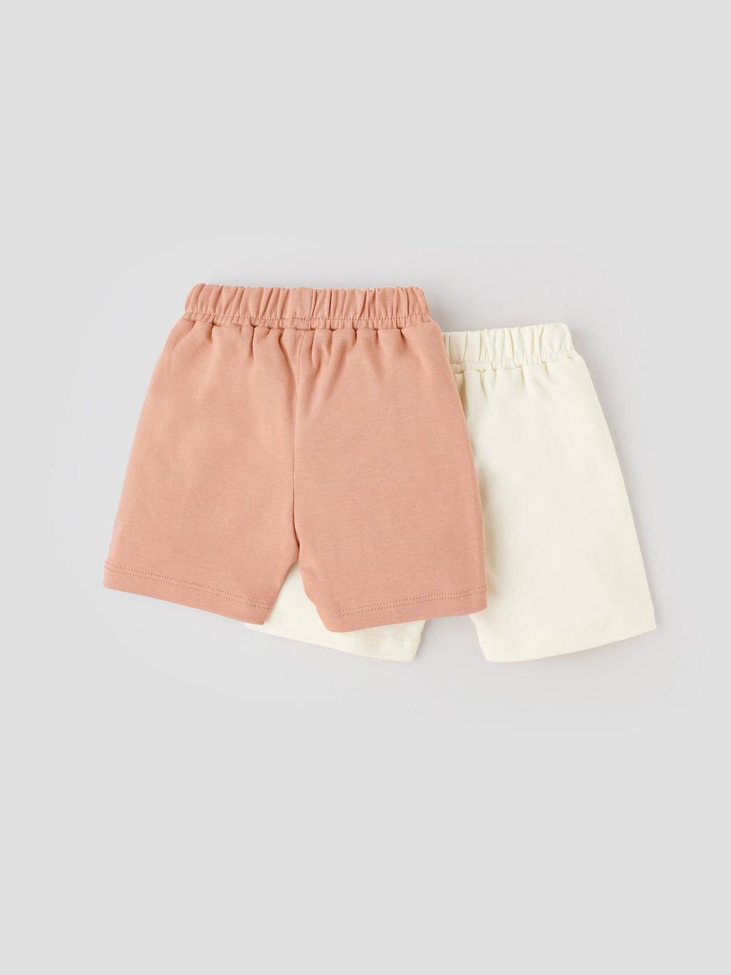 Popees Soft Peach & Cream Baby Shorts with Cute Printed Designs(0–9 Months)for Baby Boys