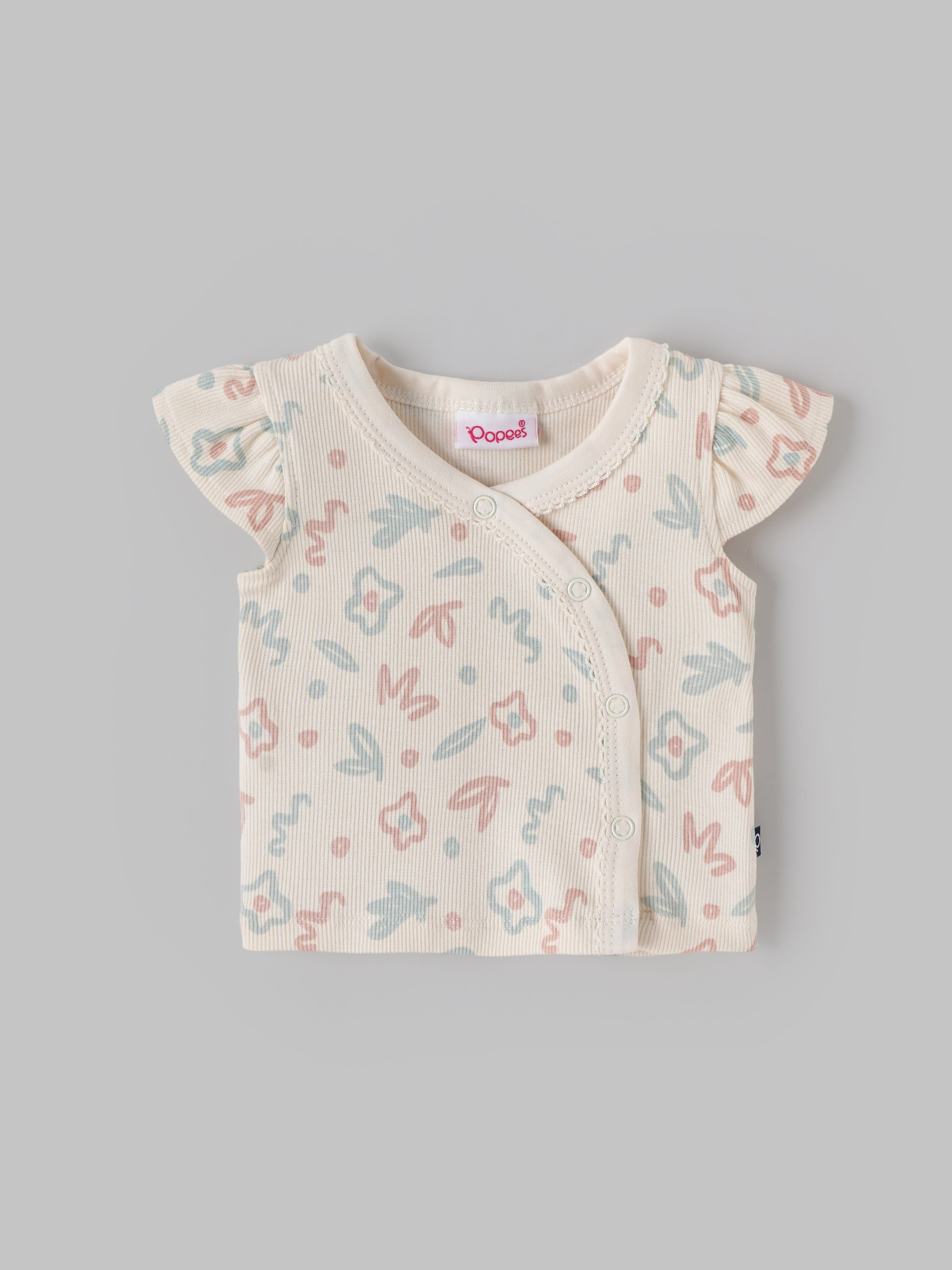 Popees Baby Girls Cotton Jabla Pack of 2| Tiny Baby, Newborn to 6 Months