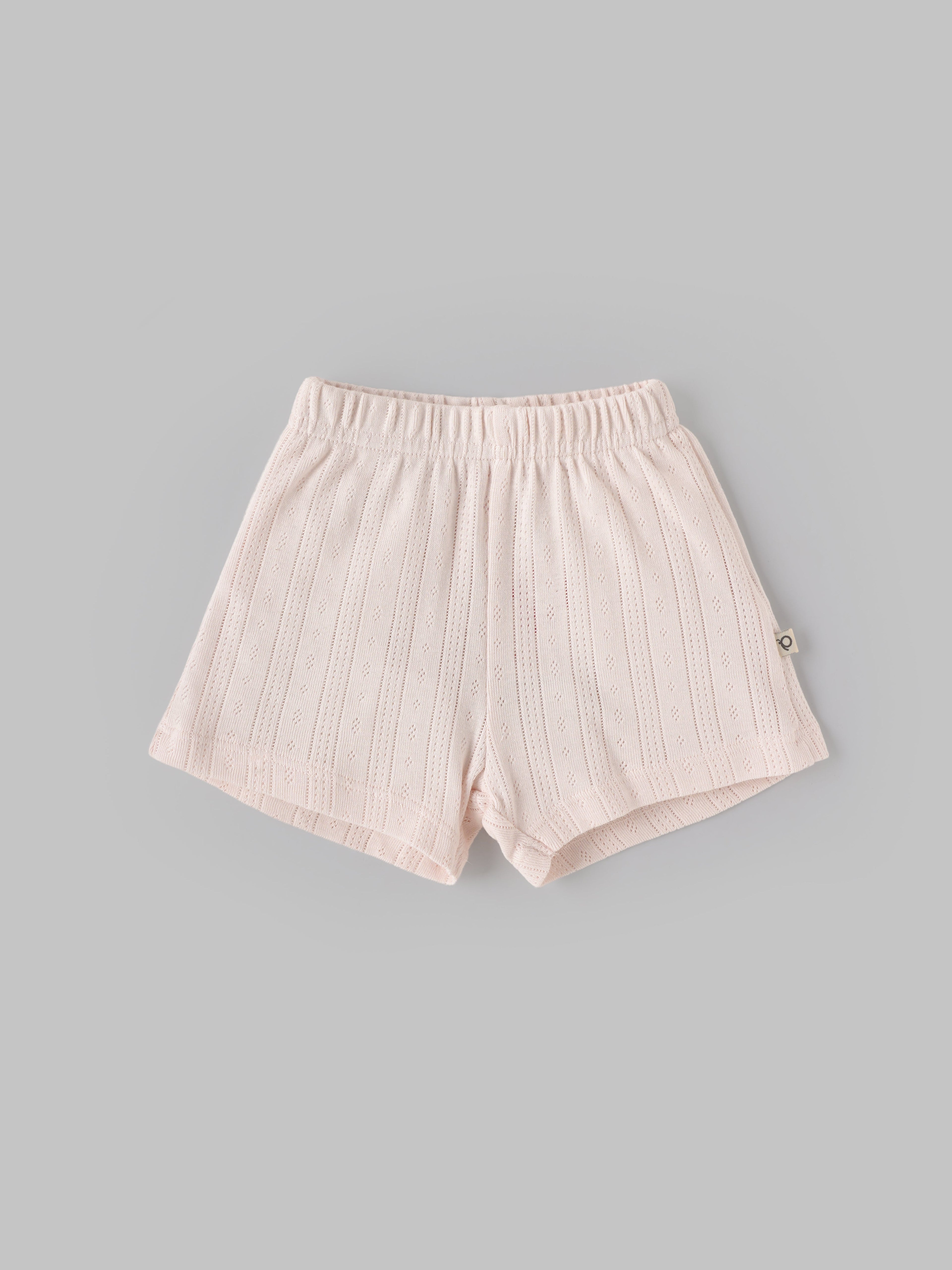 Popees Baby Girls Cotton Shorts Pack of 2 |Soft Solid & Floral Pull-On Shorts with Elastic Waist |Newborn–9 Months