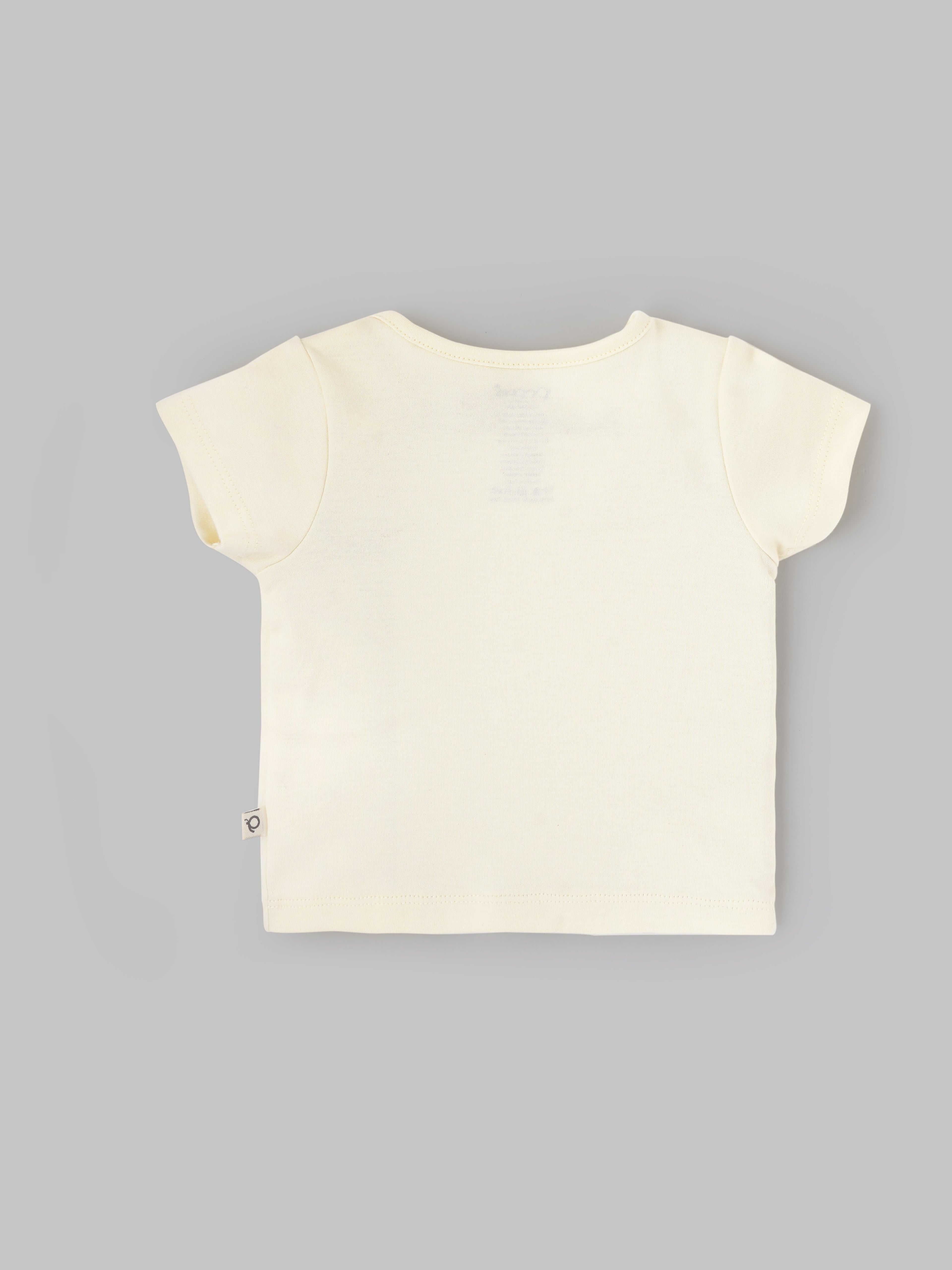 Popees Half Sleeve Front Open Jhabla Top(0-6 Months)for New Babies Made of Organic Bamboo Cotton Fabric