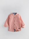 Classic Cotton Full Sleeved  Mandarine Collar Shirt for Boys