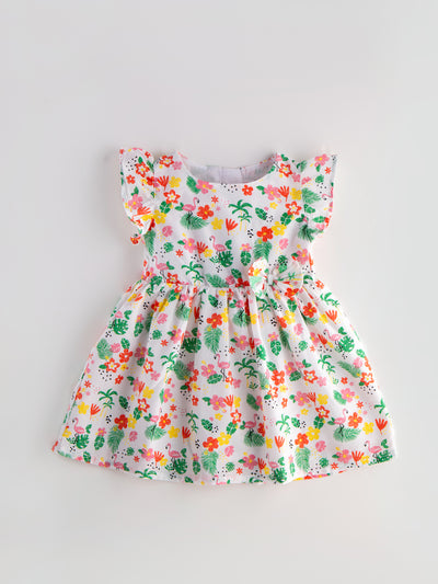 Stylish & Skin-friendly Floral Printed Dress for Girls