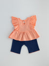 Fashionable Top And Pants Coordinated Set for Girls