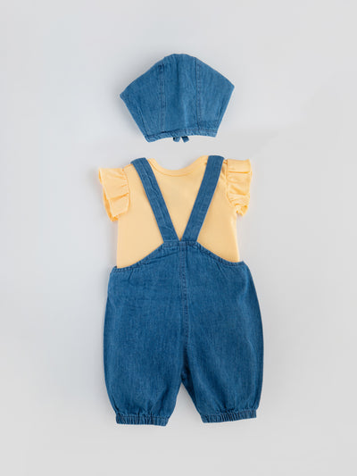 Trendy & Stylish Dungaree Set for Newborn Girls