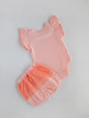 Trendy & Comfy Bodysuit And Meshed Bloomer Cord Set for Girls