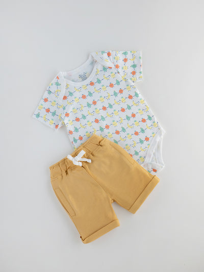 Stylish & Skin-friendly Bodysuit Cord Set for Boys