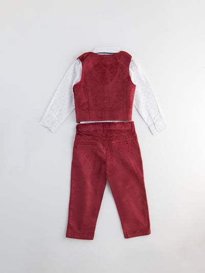 Stylish Party-wear Corduroy Coordinated Set for Boys