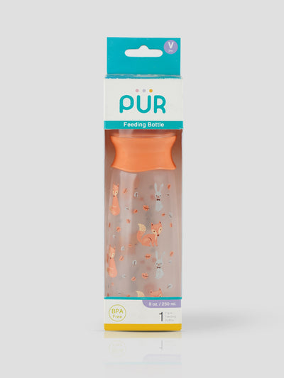 Printed & Classy Narrow Neck Feeding Bottle- 250ml