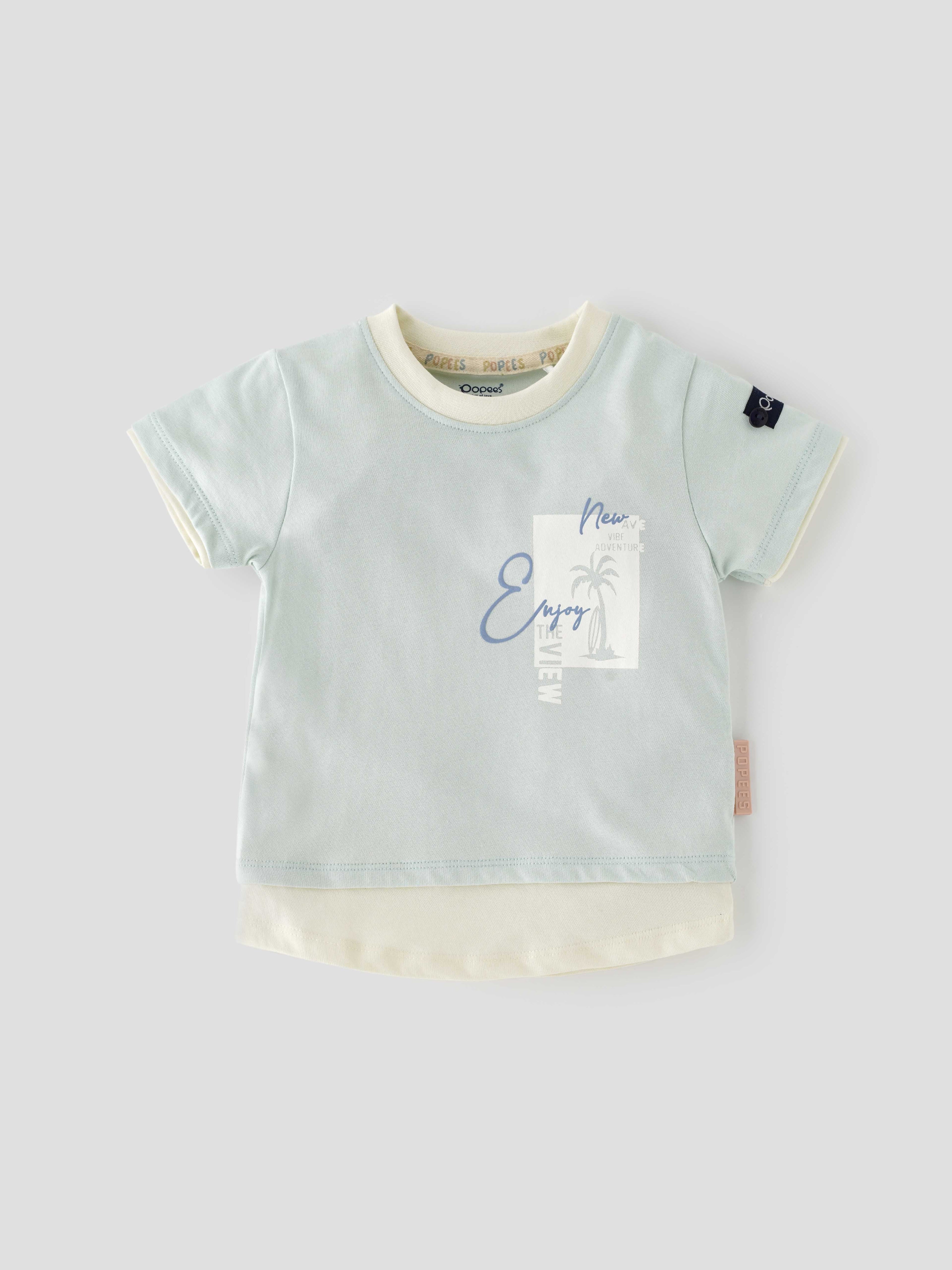 Popees Stylish Mock Layered Chest Printed T-Shirt (1-8 Years) for Boys