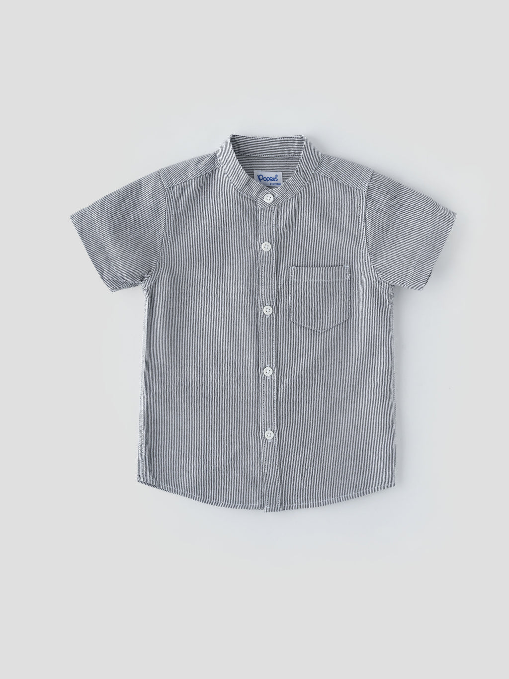 Popees Mandarin Collar Half Sleeve Shirt (1–8 Years) for Boys