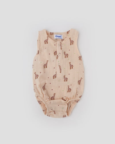 Comfy & Cute Printed Muslin Bodysuit for Boys