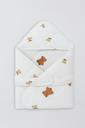 Popees SnugNest Muslin Swaddle Wrap ( color and design may vary depending on availability)