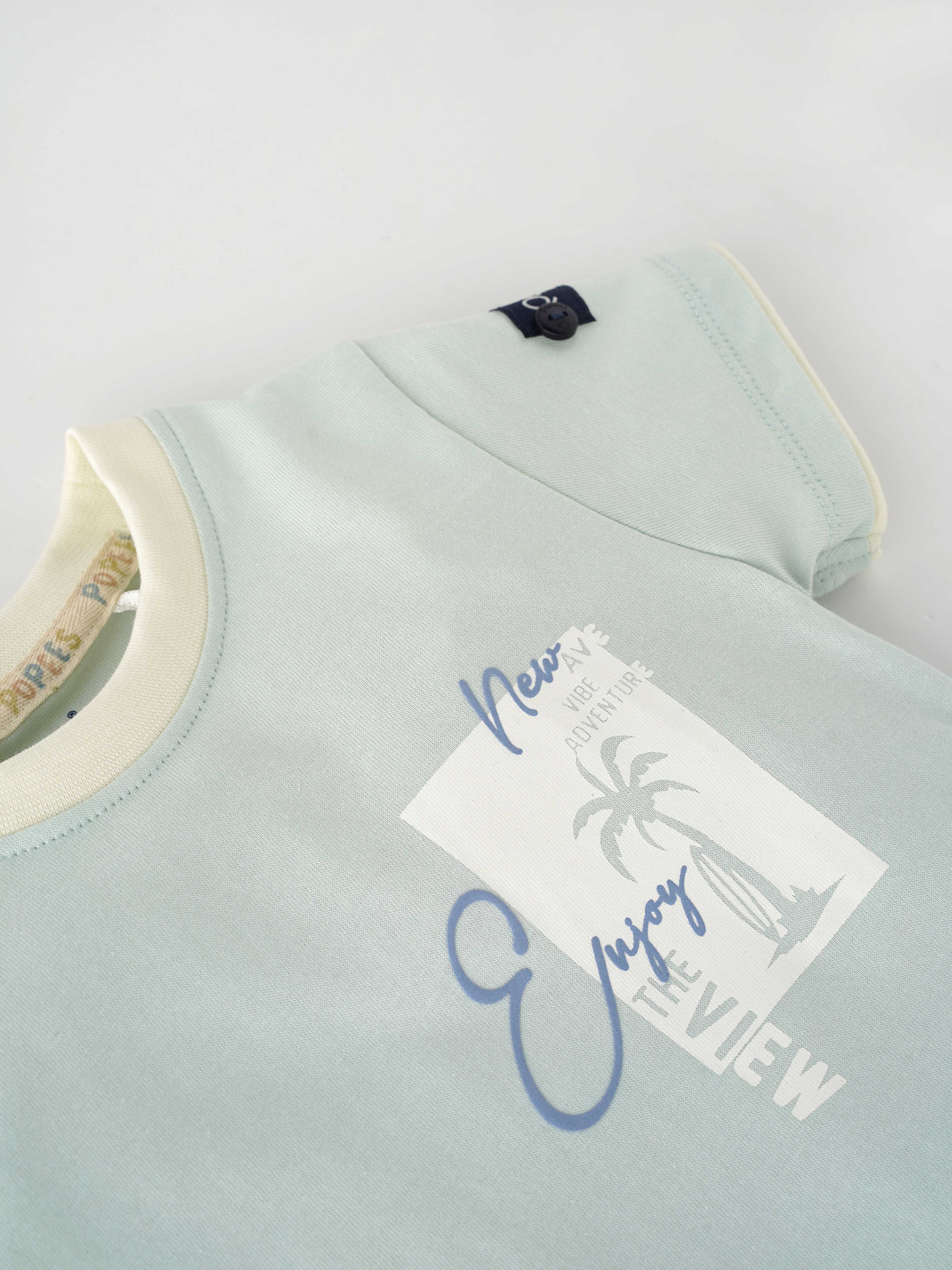 Popees Stylish Mock Layered Chest Printed T-Shirt (1-8 Years) for Boys