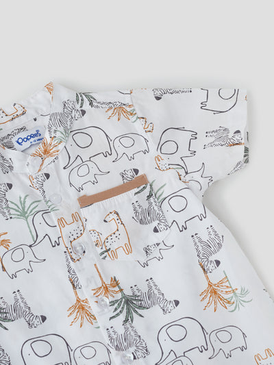 Classy & Printed Half Sleeve Shirt for Boys