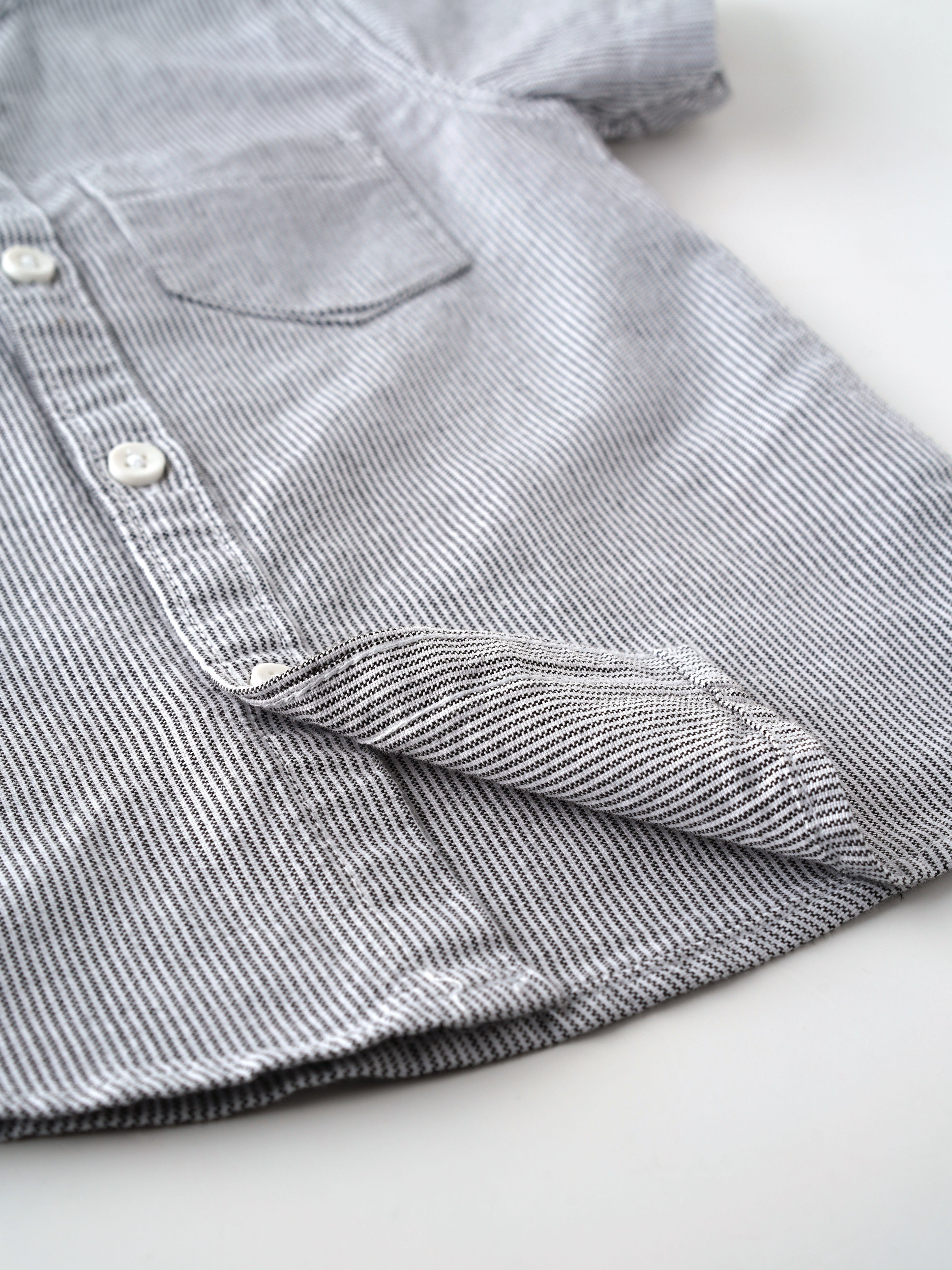 Popees Mandarin Collar Half Sleeve Shirt (1–8 Years) for Boys